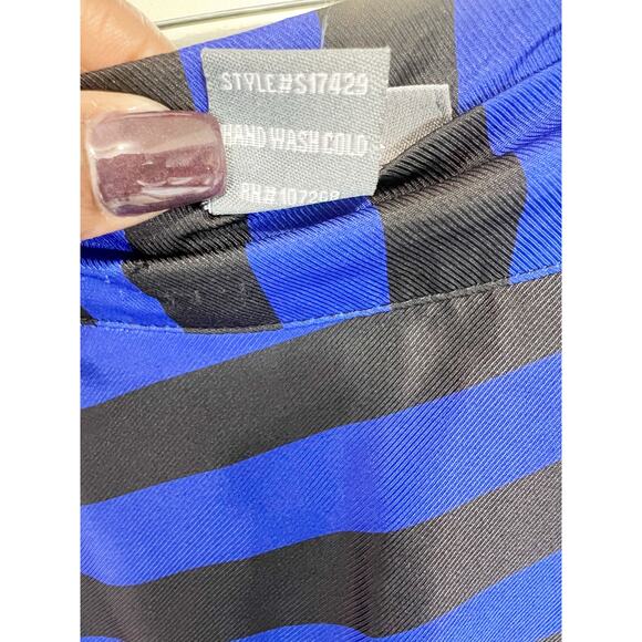 Gracia Black White Striped High Waist A-Line Flare Maxi Skirt XL - Picture 6 of 6